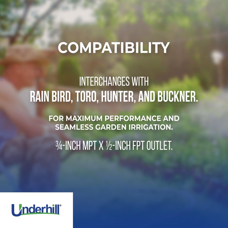 Underhill Quick Coupler Key Tool for Coupler Valve, 3/4-Inch MPT x 1/2-Inch FPT Outlet, Sprinkler Garden Irrigation System, Solid Brass, QK-075 - Image 4